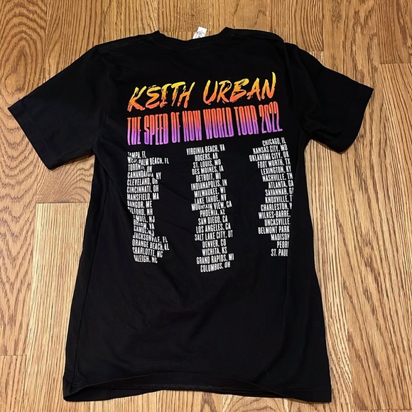 Keith Urban concert short sleeve crewneck T-shirt 2022 tour. black small - Picture 4 of 4